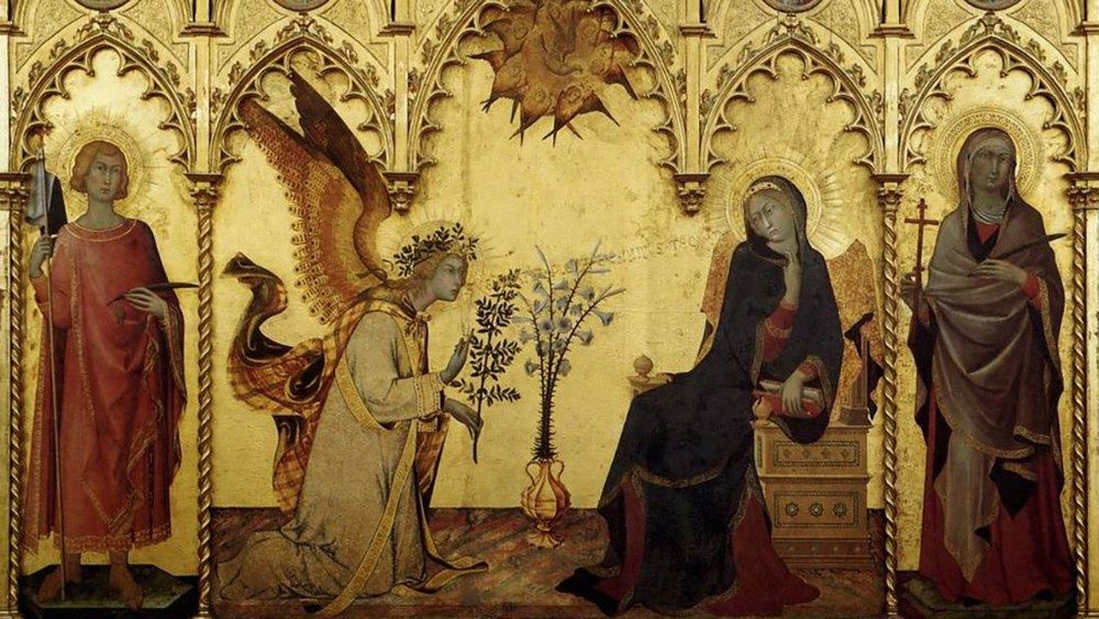 Simone Martini, L'Annunciazione e due santi, 1333, Galleria degli Uffizi, Firenze