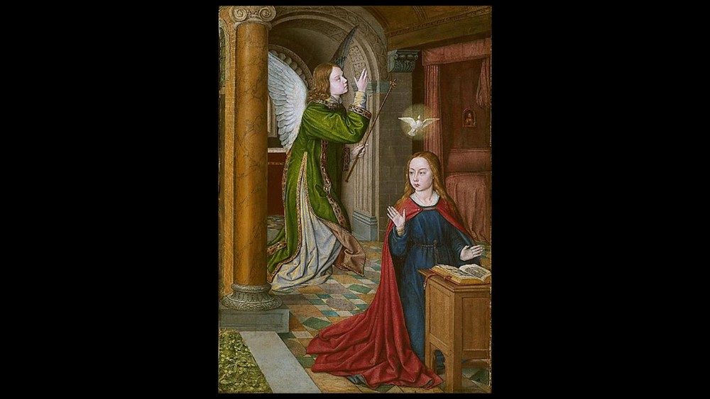 Jean Hey, L'Annunciazione, 1490-1495, The Art Institute of Chicago, Chicago, Mr. and Mrs, Martin A. Ryerson Collection