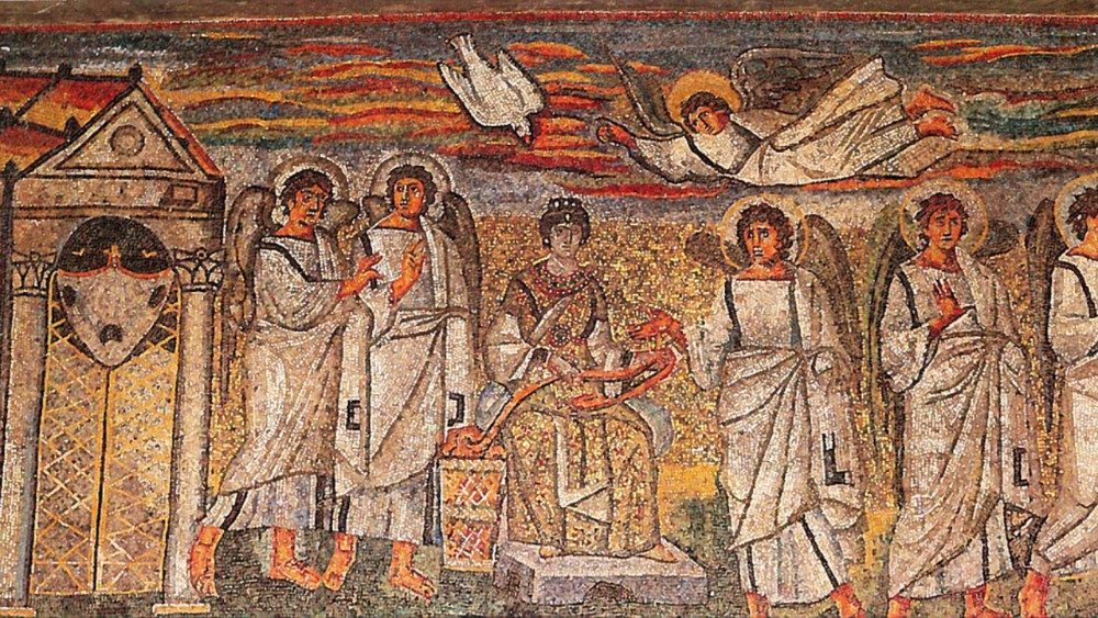 Mosaci di Santa Maria Maggiore a Roma, L'Annunciazione