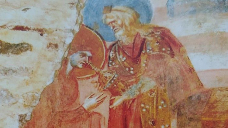 Maestro di Castelseprio, Maria che beve l'acqua amara, IX-X secolo, Chiesa di Santa Maria Foris Portas, Castelseprio