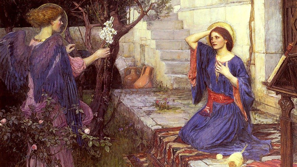 John William Waterhouse, L'Annunciazione, 1914, Sotheby's Picture Library, Londra