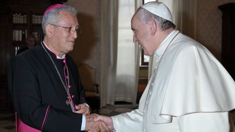 Bischof Carlos Zilli bei einer Begegnung mit dem Papst - Archivbild