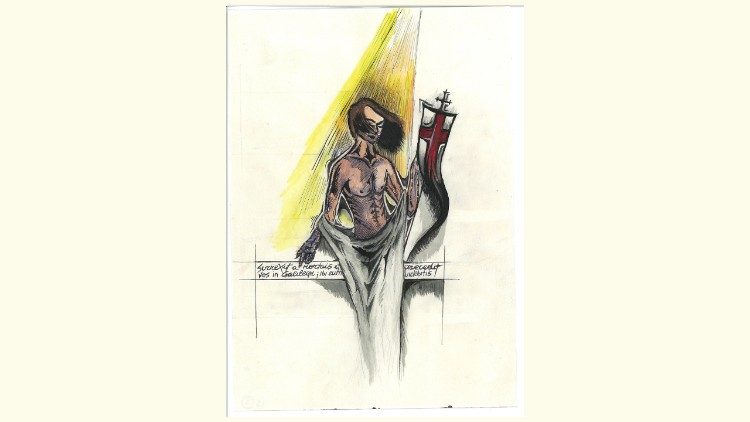 Jesus ressuscitado, desenhado por Olívia, 16 anos
