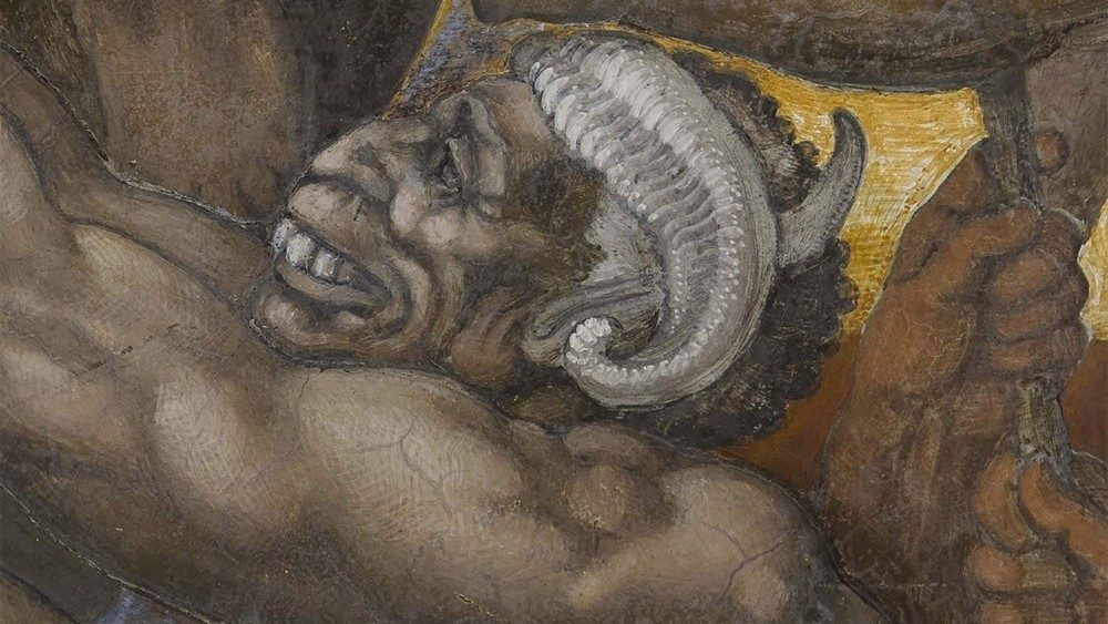 2021.05.03 Musei Vaticani percorso riapertura 2021 Dante demonio nel giudizio