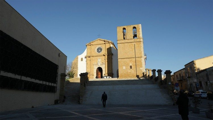 La cathédrale d'Agrigente en Sicile où est béatifié Rosario Livatino, dimanche 9 mai 2021. 