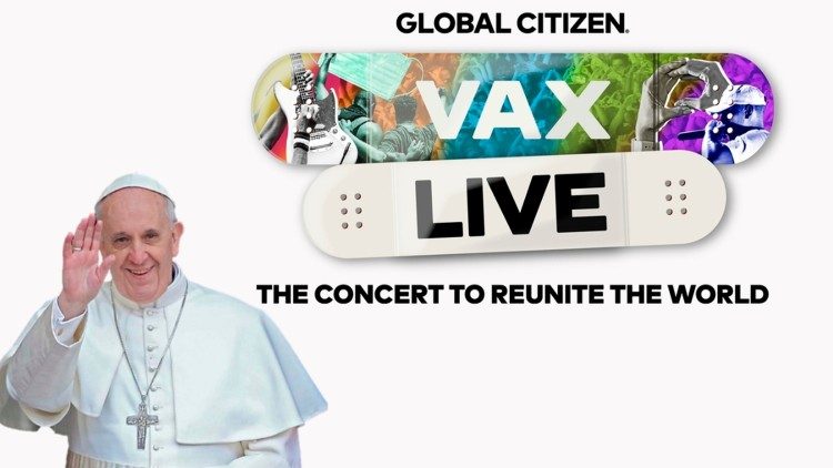 Papež je na dogodku »Vax live - Koncert, da bi ponovno združili svet« sodeloval z video sporočilom