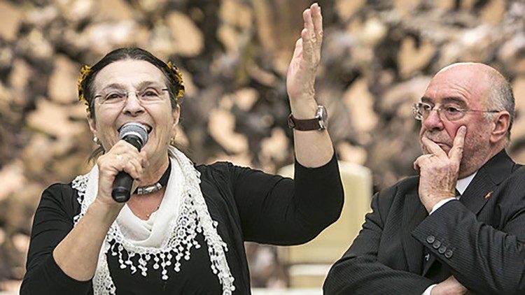 Maria Luisa Cortinovis alla premiazione Focsiv nel 2014 