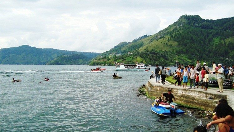 Tourists enjoy Lake Toba in pre-pandemic times