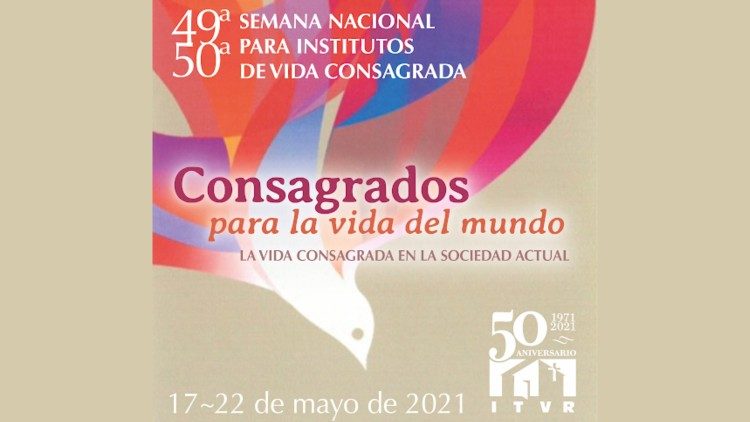 Cartél de la 50° Semana Nacional de los Institutos de Vida Consagrada. 