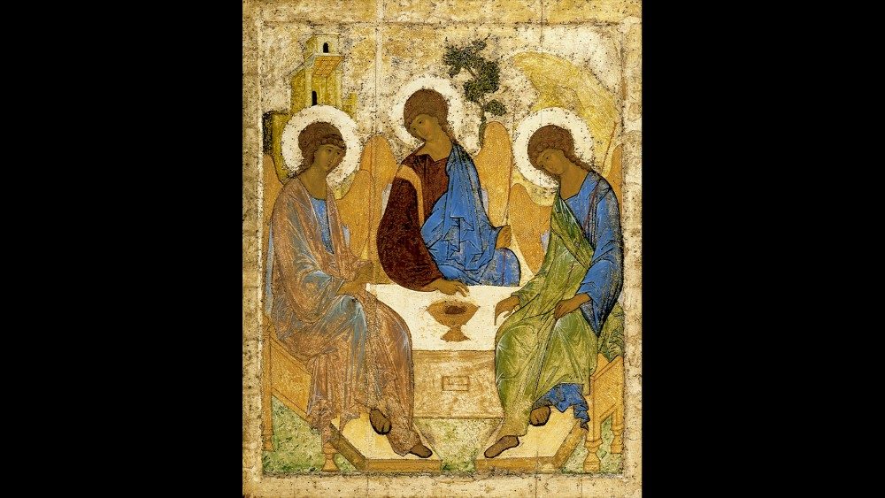 Andrej Rublev, Tre angeli, 1420-1430 ca., tempera su tavola, Galleria Tret'jakov, Mosca.