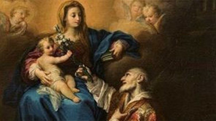 San Filippo Neri in preghiera davanti alla Vergine col Bambino Gesù