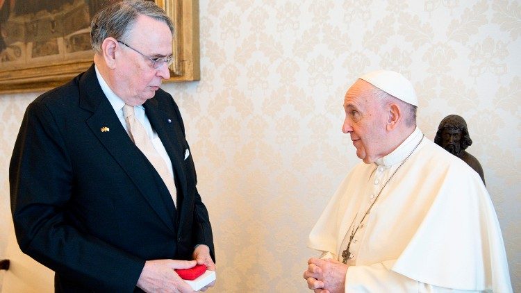 Botschafter Koch beim Abschiedsbesuch bei Papst Franziskus (4. Juni 2021)