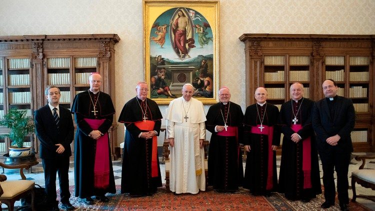 Popiežius su COMECE atstovais