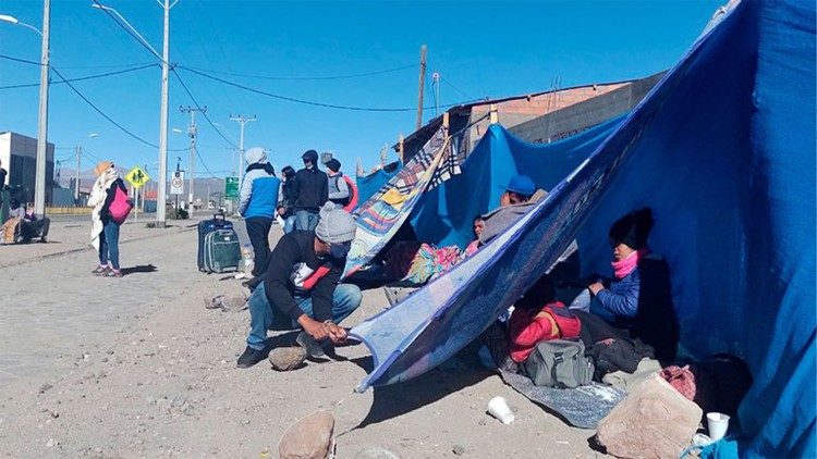 Migrantes venezolanos en las zonas de frontera.