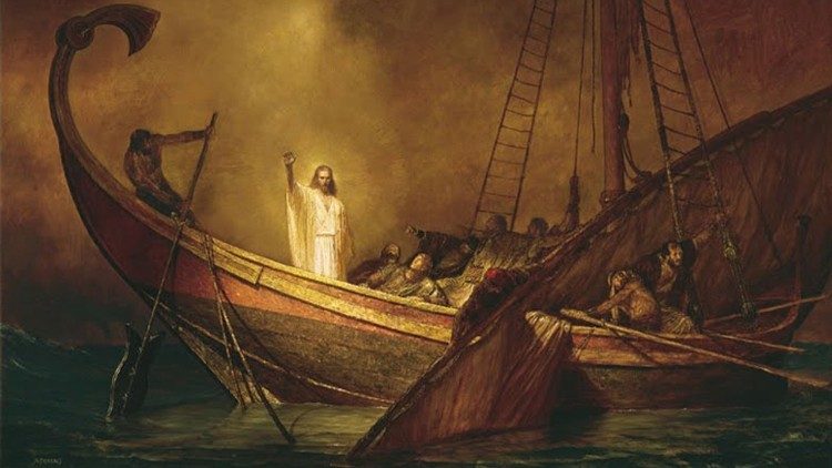 Исус укротява бурята сред езерото
