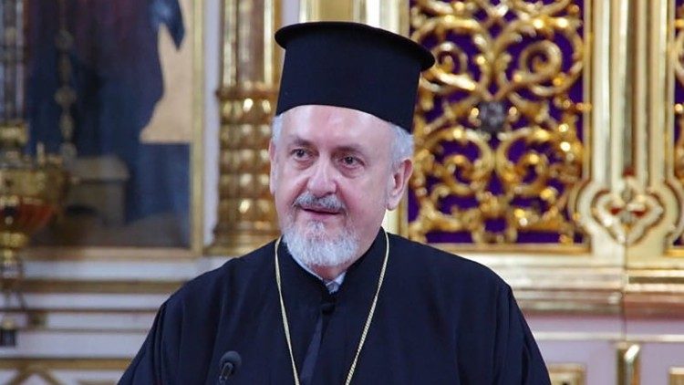 Metropolitano Emmanuel de Calcedonia, jefe de la delegación del Patriarcado de Constantinopla para la celebración de los Santos Pedro y Pablo.