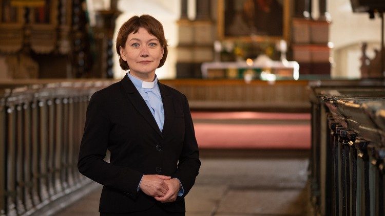 Die estnische Theologin und Pfarrerin Anne Burghardt, gewählte Generalsekretärin des Lutherischen Weltbundes