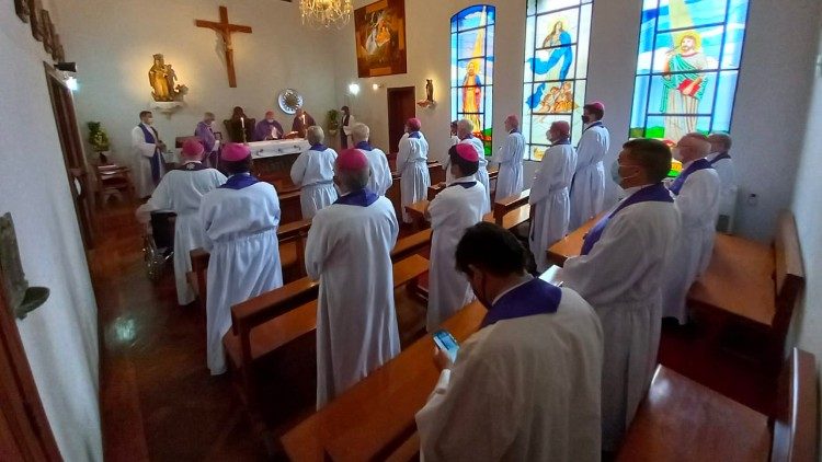 Celebración Eucarística de los Obispos del Paraguay durante la Asamblea General Ordinaria del 5 al 9 de julio de 2021.