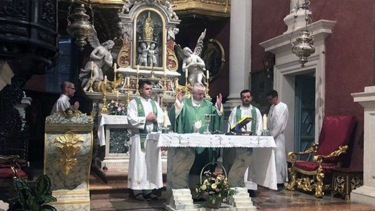 Celebrazione conclusiva nella Scuola estiva di teologia del 2019, nella chiesa di San Biagio, patrono di Dubrovnik