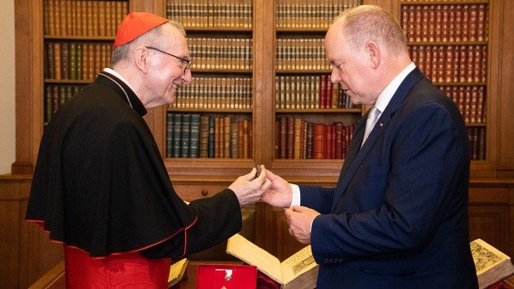 Uno dei momenti della visita del cardinale Parolin nel Principato di Monaco
