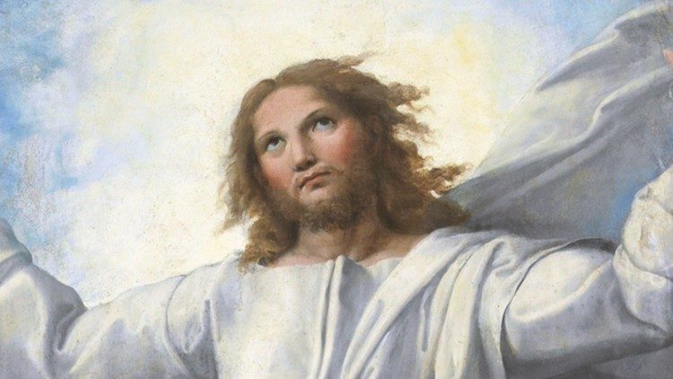 Raffello Sanzio, Trasfigurazione, particolare del volto di Cristo