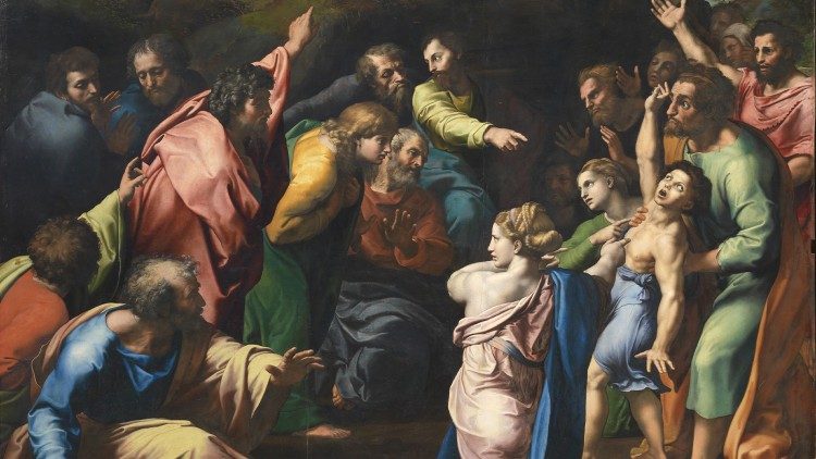 Rafael Sânzio (1483-1520), A Transfiguração, têmpera sobre madeira, 1516-20, Museus Vaticanoa, Pinacoteca ©Musei Vaticani