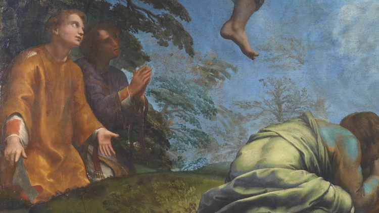 Raffaello Sanzio (1483-1520), La Trasfigurazione,  tempera grassa su tavola, 1516-20, Musei Vaticani, Pinacoteca © Musei Vaticani
