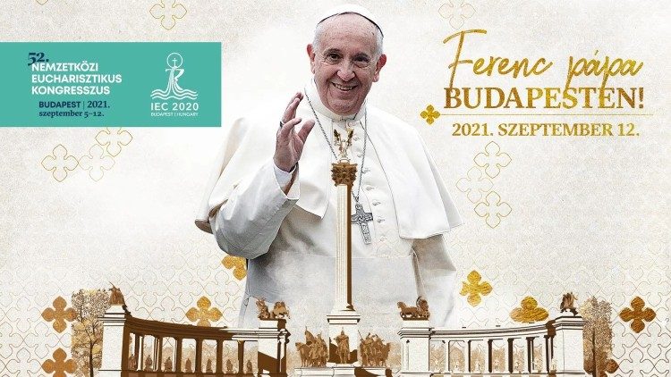Das offizielle Logo zur Budapest-Visite von Papst Franziskus