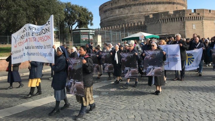 Manifestazione a Roma contro la tratta 
