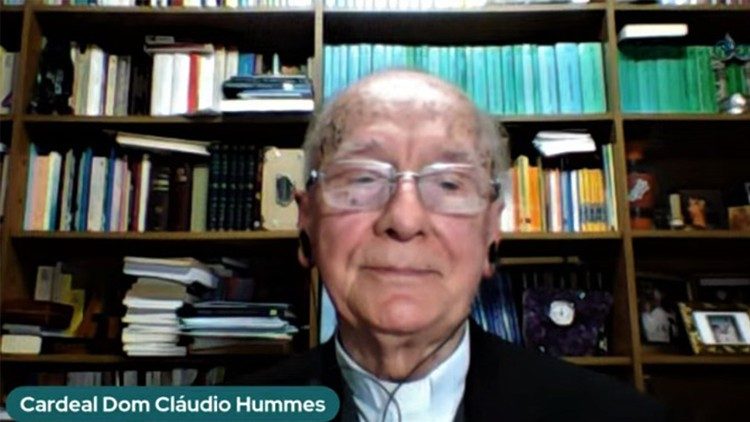 Cardenal Claudio Hummes, Presidente de la Conferencia Eclesial de la Amazonía , en el webinar sobre Teología Pastoral.