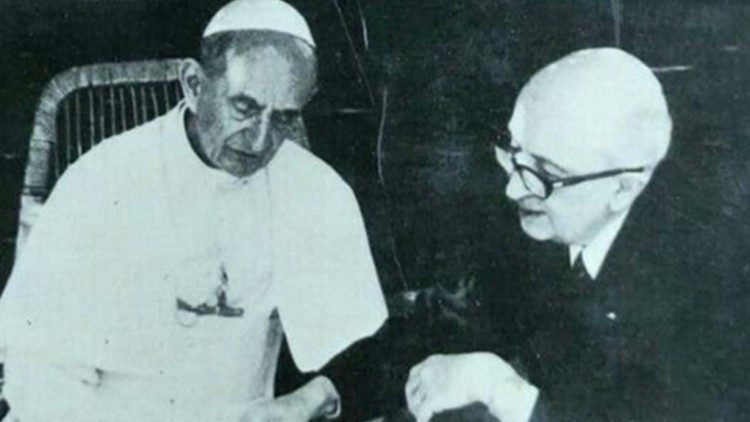 Jean Guitton et le pape Paul VI