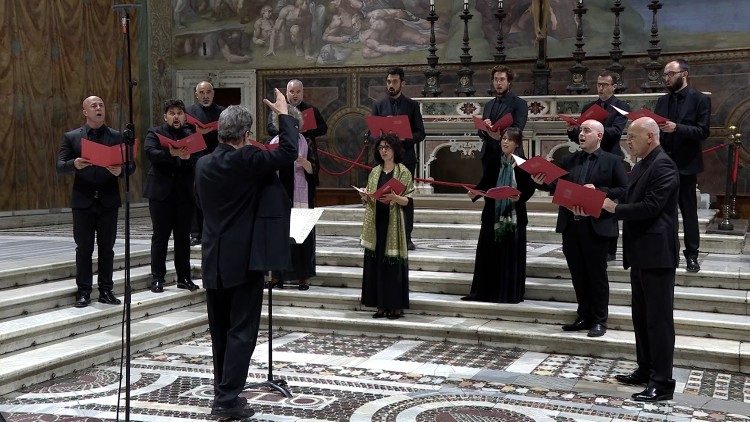 The performance of a work composed by Josquin in the Sistine Chapel by the "De Labyrintho" choir directed by Maestro Walter Testolin