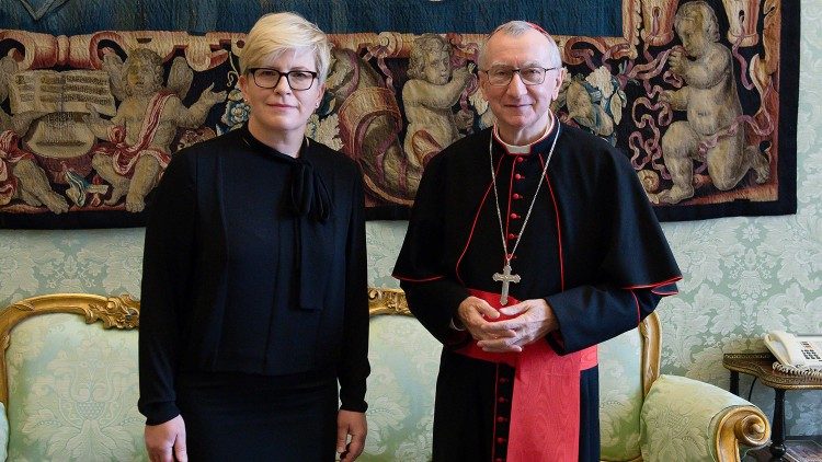 Litovska predsednica vlade in kardinal Pietro Parolin
