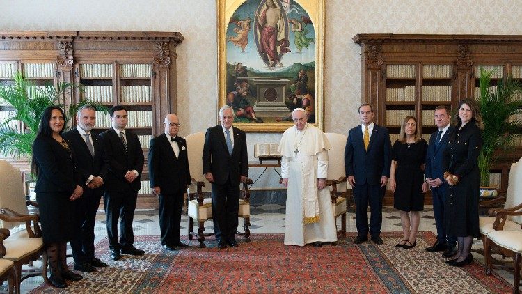 Папа Франциск на встрече с президентом Чилийской Республики (Ватикан, 9 сентября 2021 г.)