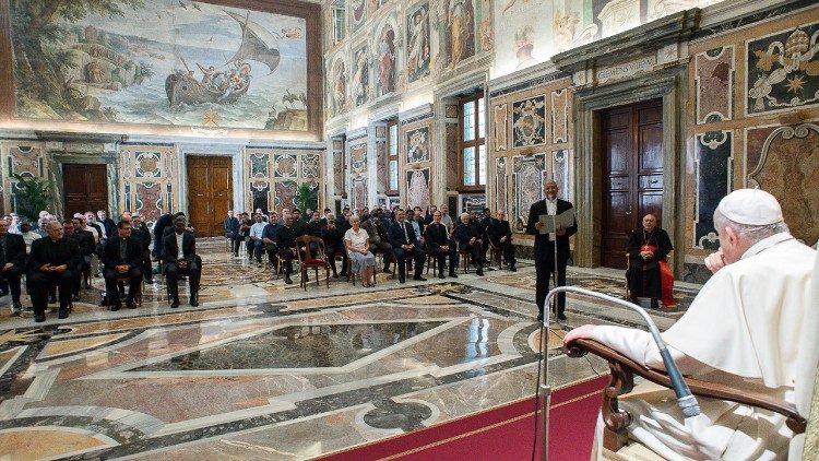 Папа Франциск на встрече с делегатами Генерального капитула кларетинов (Ватикан, 9 сентября 2021 г.)