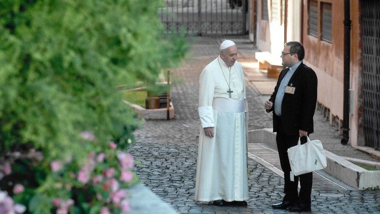 Pe. Sérgio Leal com o Papa Francisco