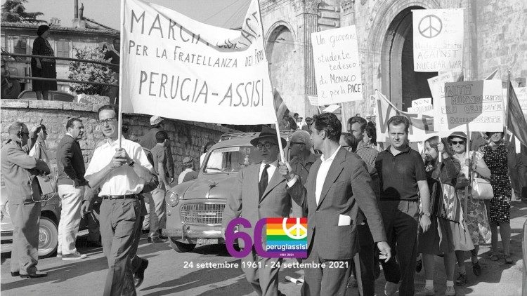 Immagine del 60.esimo della Marcia Perugia-Assisi