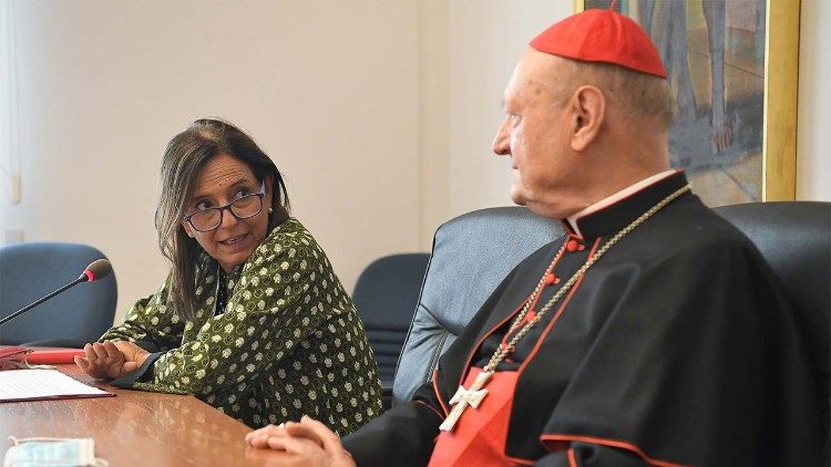 Il cardinale Gianfranco Ravasi e la rettrice Antonella Polimeni