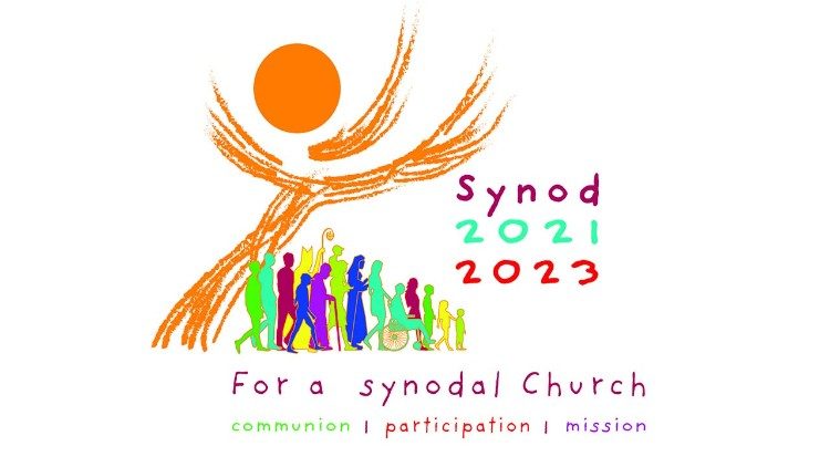 Emblema adunării sinodale cu tema ”Pentru o Biserică sinodală: comuniune, participare și misiune”, care va avea punctul culminant în 2023, în Vatican.