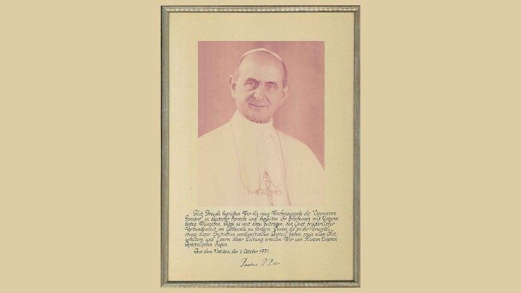 Mensaje de buenos deseos de Pablo VI en 1971