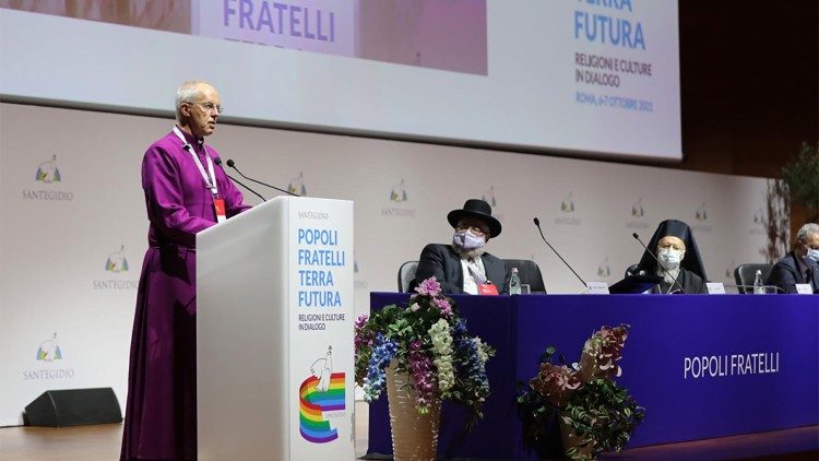 Zahájení setkání "Popoli Fratelli, Terra Futura" organizované komunitou Sant´Egidio, 7. října 2021