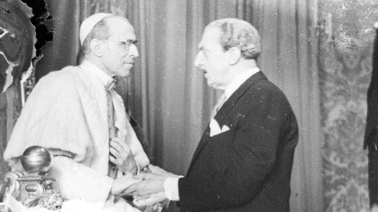 Pio XII con Trilussa (4 luglio 1943)