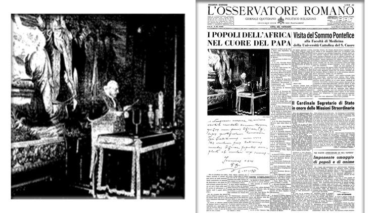 La portada de L'Osservatore Romano dedicada al mensaje radiofónico de Juan XXIII.