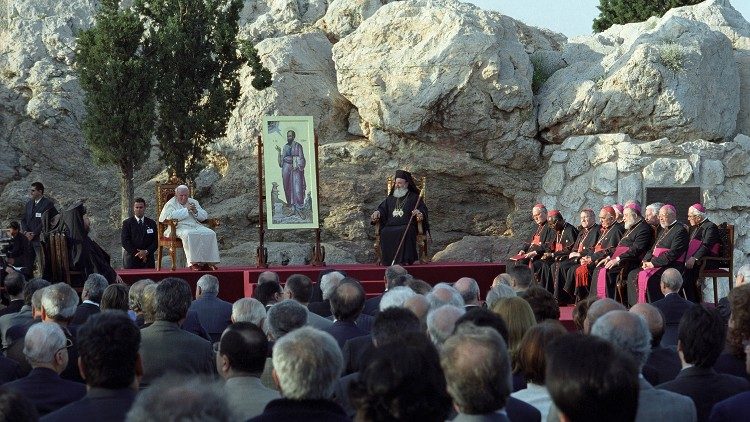 Momento da Viagem Apostólica do Papa João Paulo II à Grécia (4 de maio de 2001)