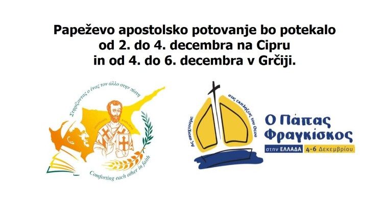 Das Logo der Papstreise nach Zypern und Griechenland (2.-6. Dezember 2021)