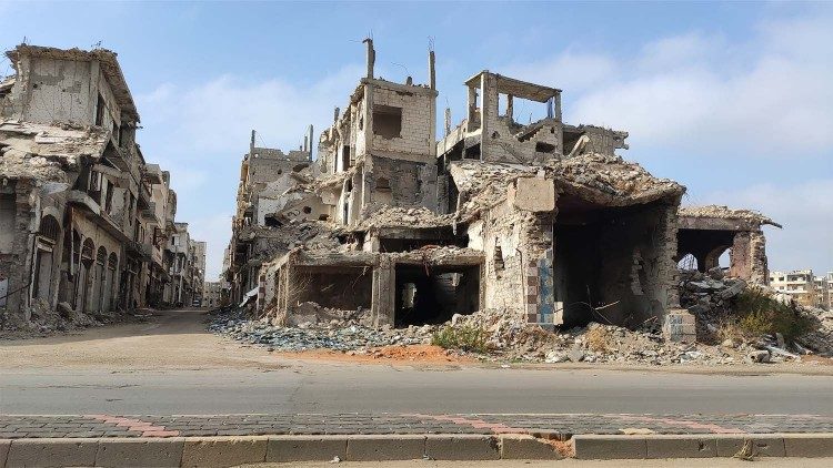Síria, a cidade de Homs, os danos causados pela guerra