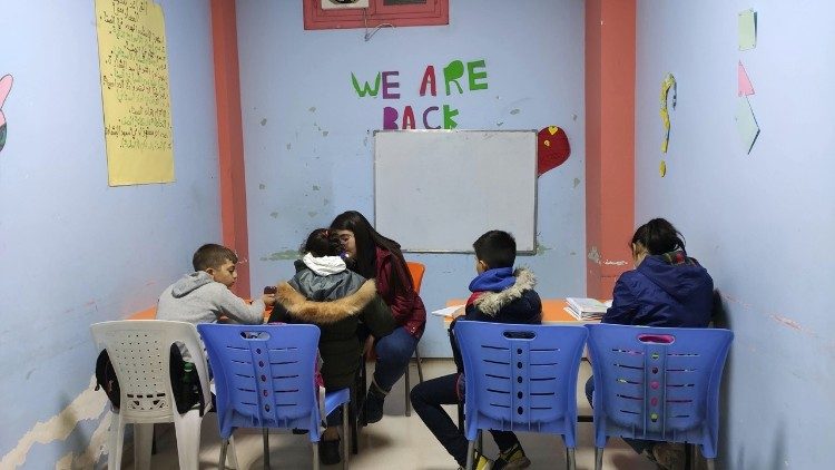 A classroom in Aleppo, Syria