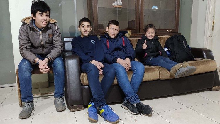 Des enfants de l’orphelinat de l’église arménienne apostolique d’Alep