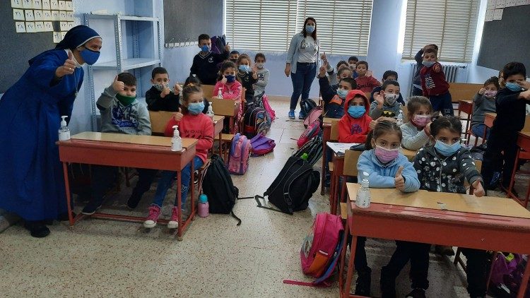 Una classe elementare di una scuola di Beit Hebbak