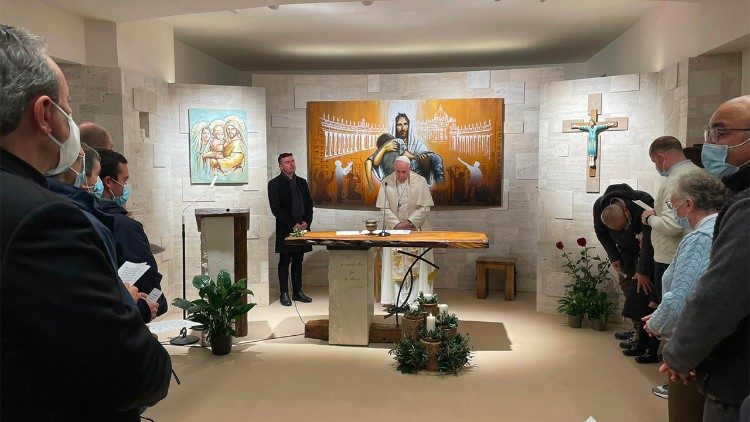Папа Франциск на встрече с членами общины Cenacolo (8 декабря 2021 г.)